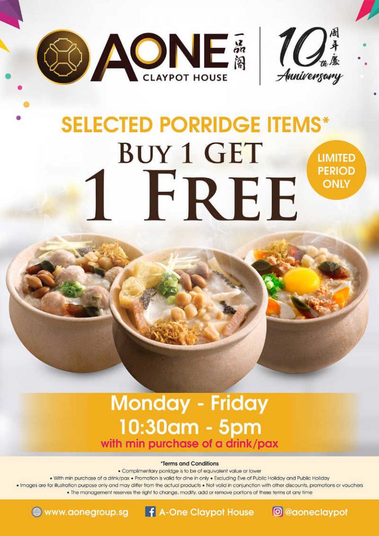 1 For 1 Weekday Porridge Promotion
