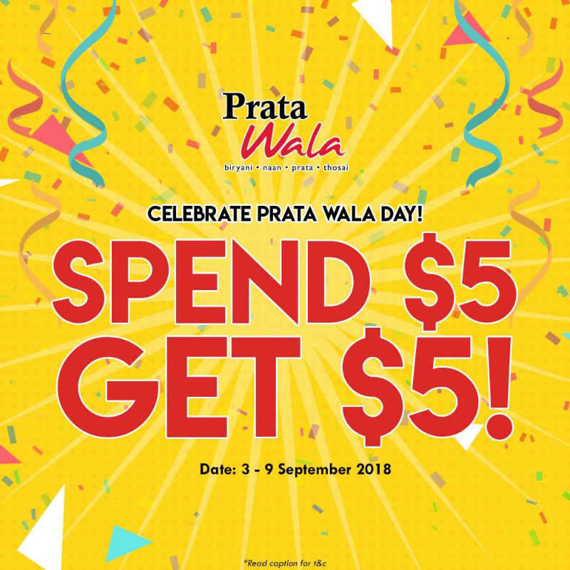 Prata Wala Spend $5 Get $5 Promotion