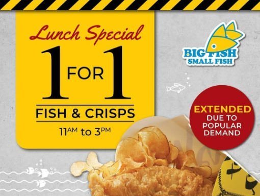 1 for 1 fish crisp promotion
