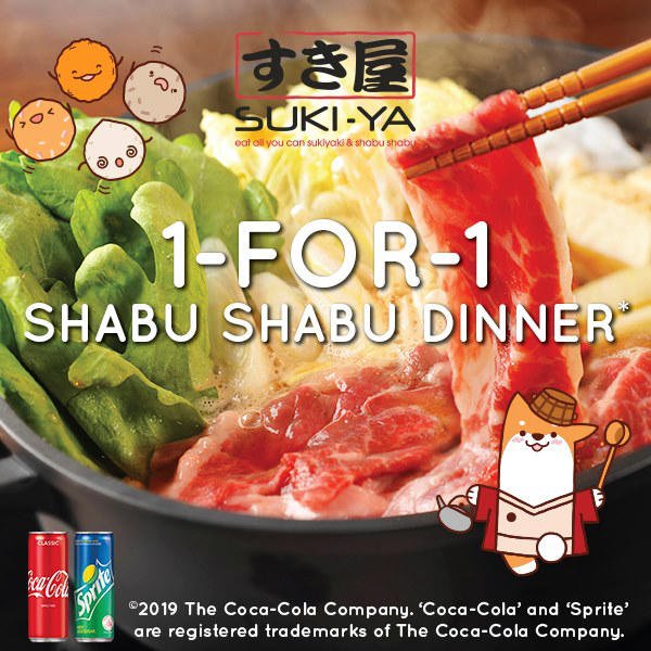 1 For 1 Suki Ya Dinner Buffet Promotion At Bugis 18 24 November