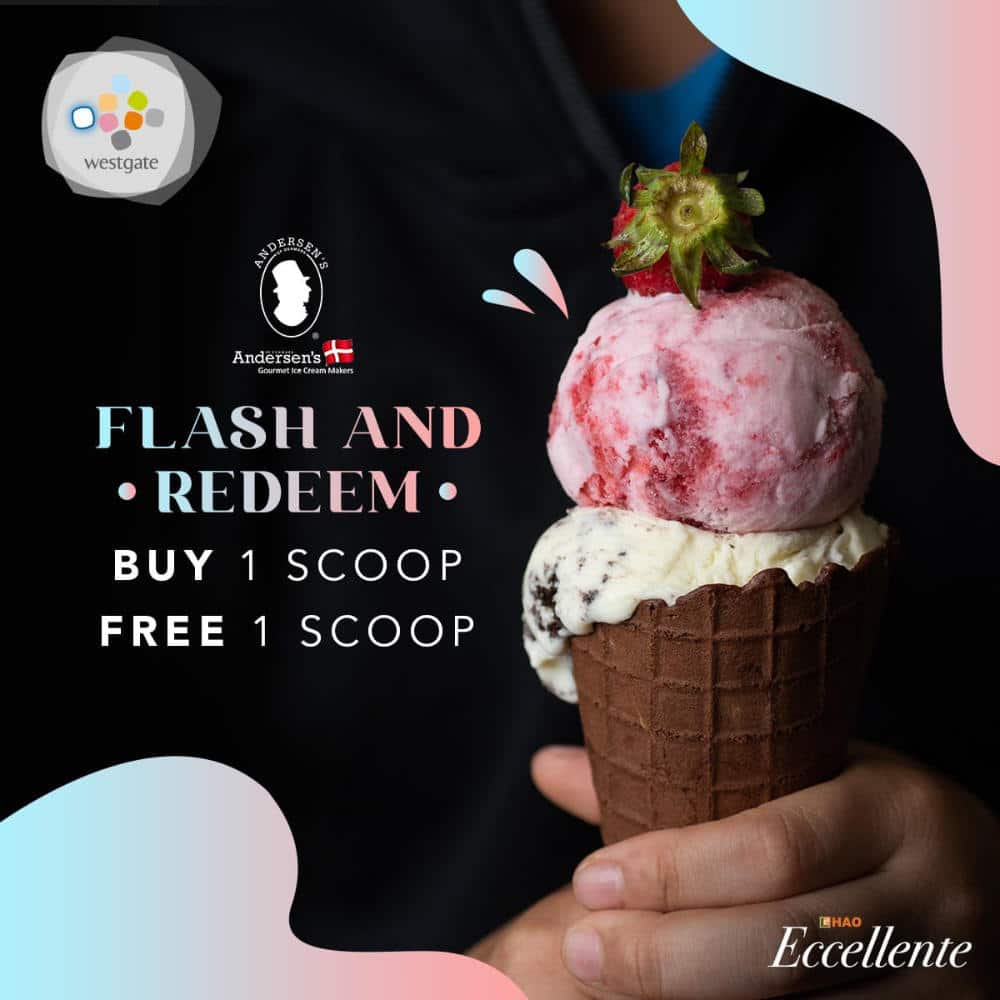 Anderson’s Ice Cream 1 For 1 Promotion