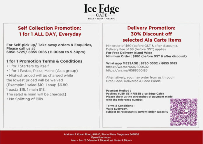 ice edge cafe promotion
