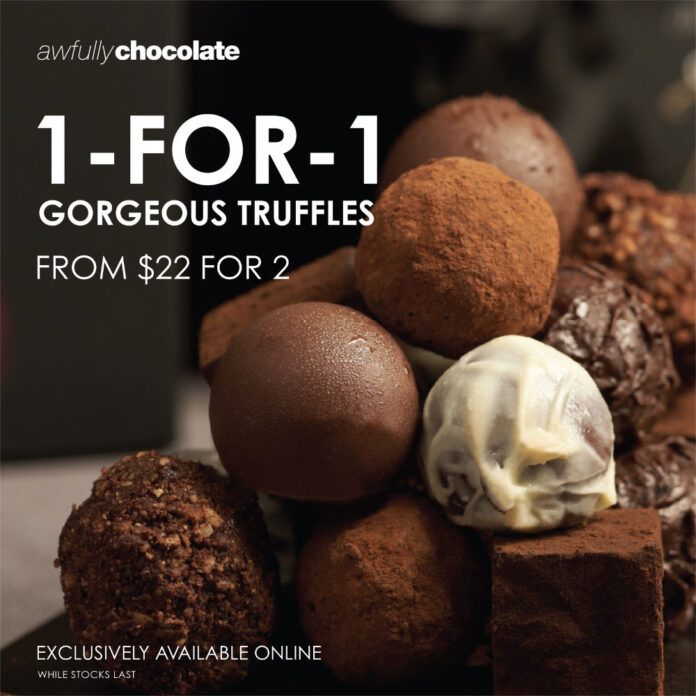 Awfully Chocolate Singapore 1 for 1 truffles