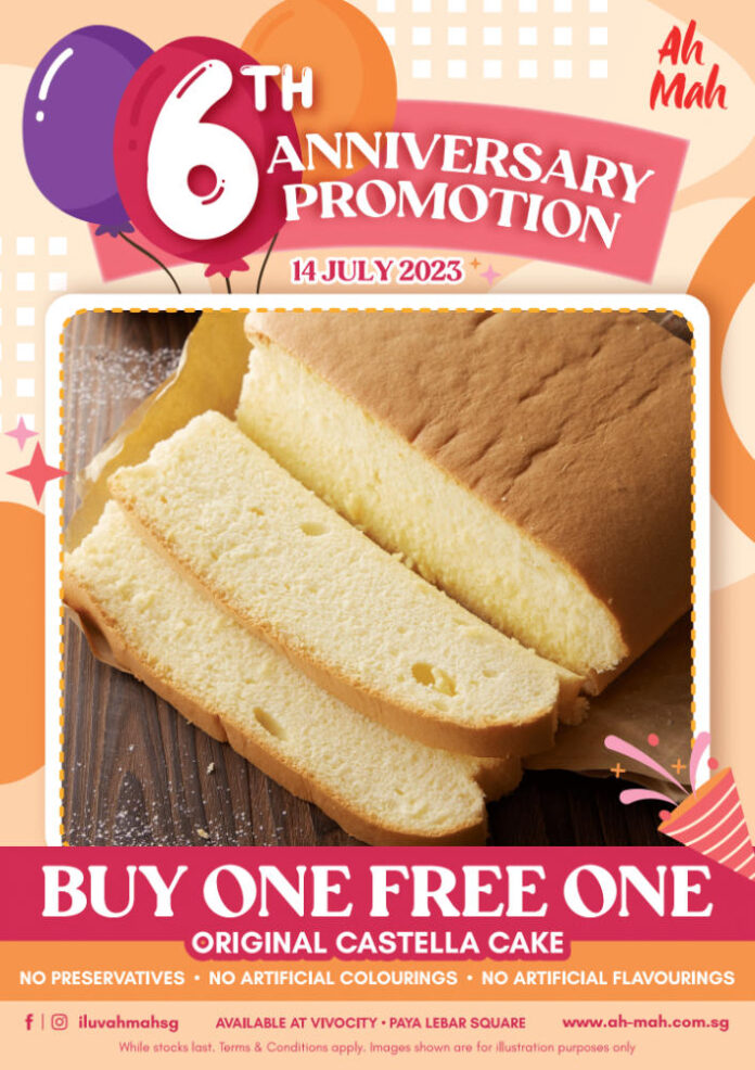 Ah Mah Homemade 1 For 1 Original Castella Cake Promotion 14 July 2023