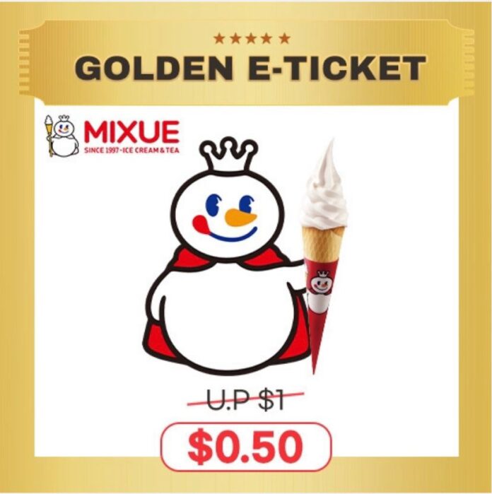 mixue qoo10 golden ticket